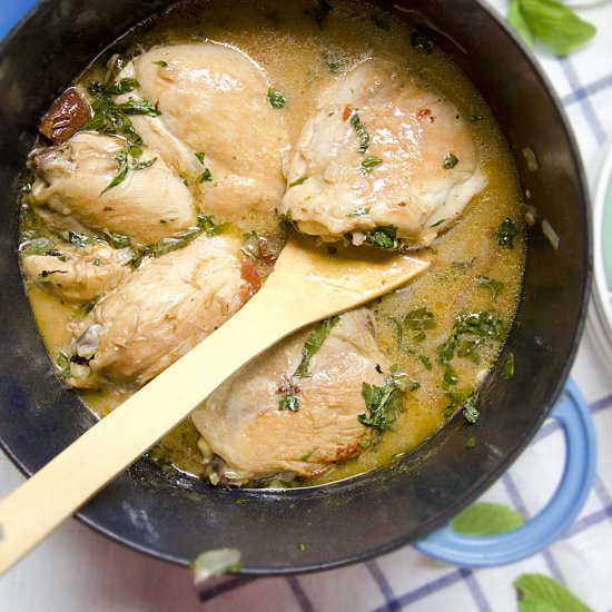 Chicken In Creamy Basil Sauce