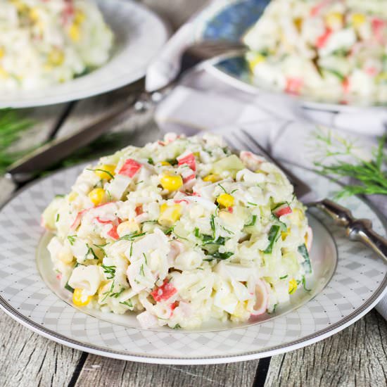 Russian-Style Imitation Crab Salad
