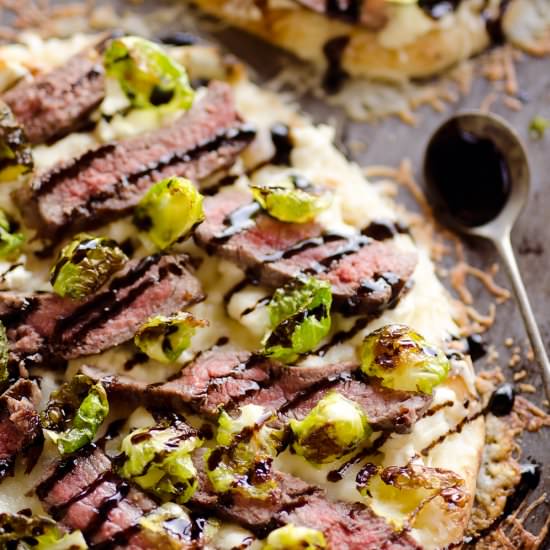 Steak and Goat Cheese Flatbread