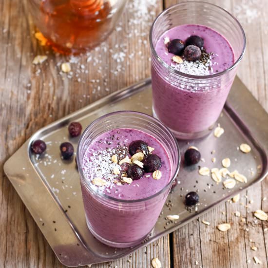 Blueberry Coconut Milk Smoothie