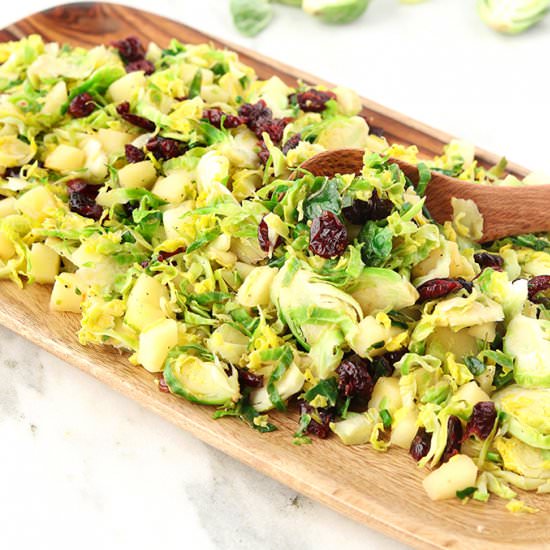 Cranberry Brussels Slaw