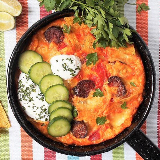 Easy Chilaquilles Frittata Bake