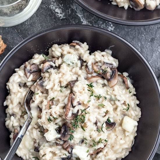 Mushroom and Blue Cheese Risotto