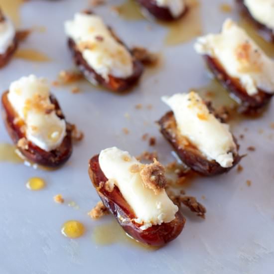 Brie-Stuffed Dates with Maple
