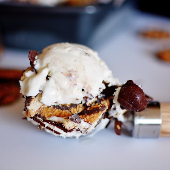 No-Church Samoas Cookie Ice Cream