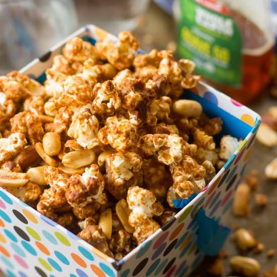 Spicy Peanut Butter Caramel Corn
