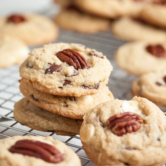 Triple Chocolate Pecan Cookies