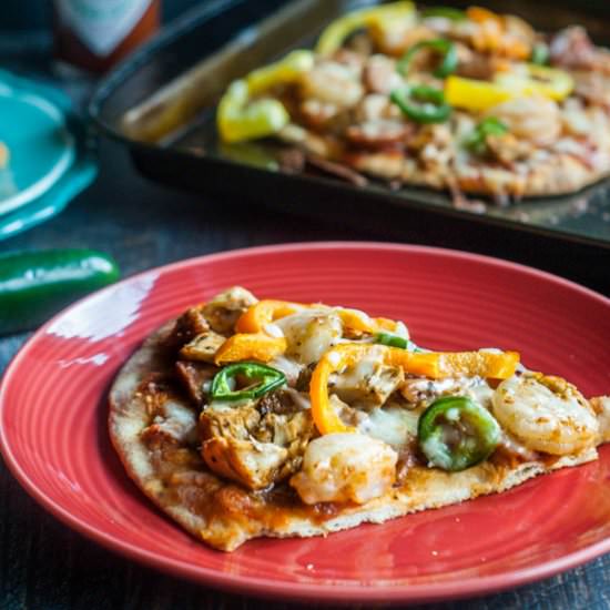 Spicy Jambalaya Flatbread