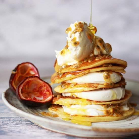Mascarpone & Passion Fruit Pancakes