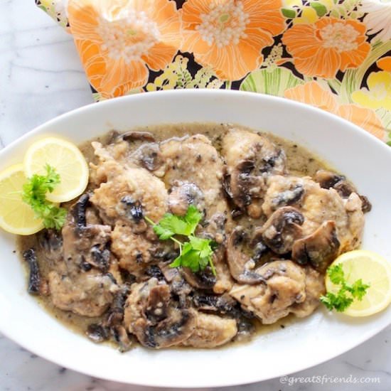 Chicken Scallopini and Mushrooms