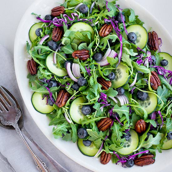 Arugula Blueberry Feta Salad