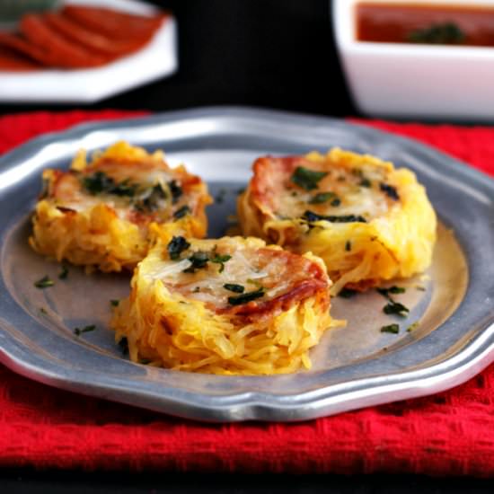 Spaghetti Squash Pizza Nests