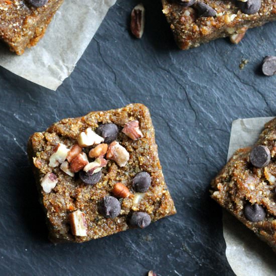 Carrot Sun Butter Bars