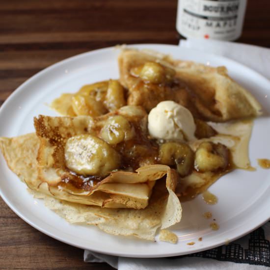 Bananas Foster Crepes