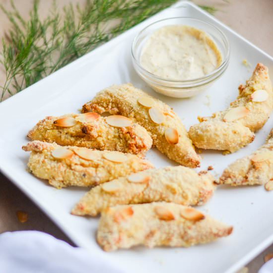 Almond Dijon Baked Chicken Fingers