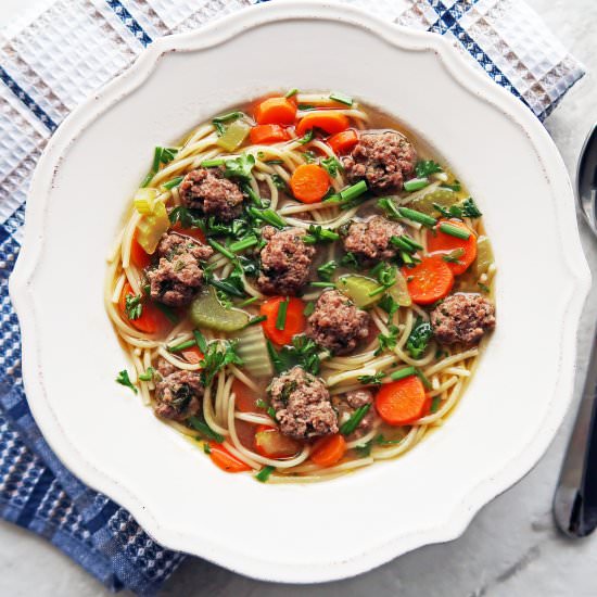 Dutch Vegetable Soup with Meatballs