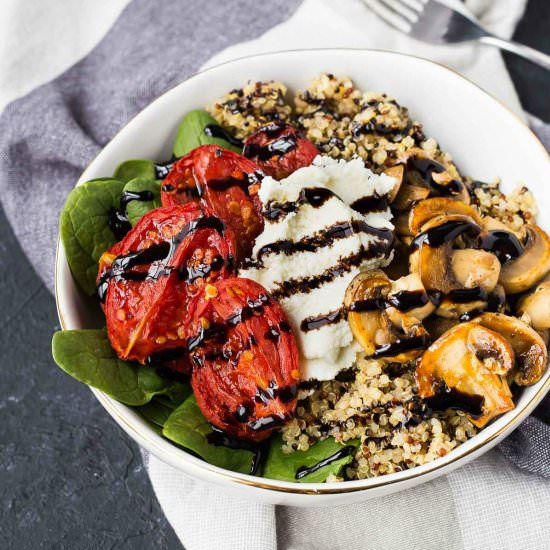 Balsamic Tomato&Ricotta Quinoa Bowl