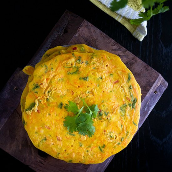Besan Chilla or Chickpea Pancakes