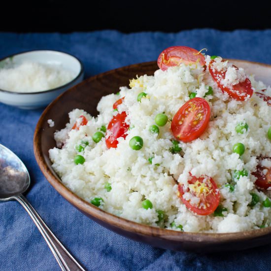Lemony Parmesan Pea “Couscous”