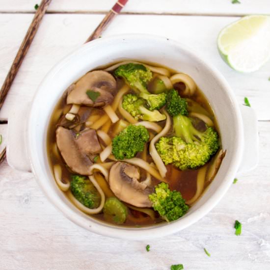 Vegetarian Udon Noodle Soup