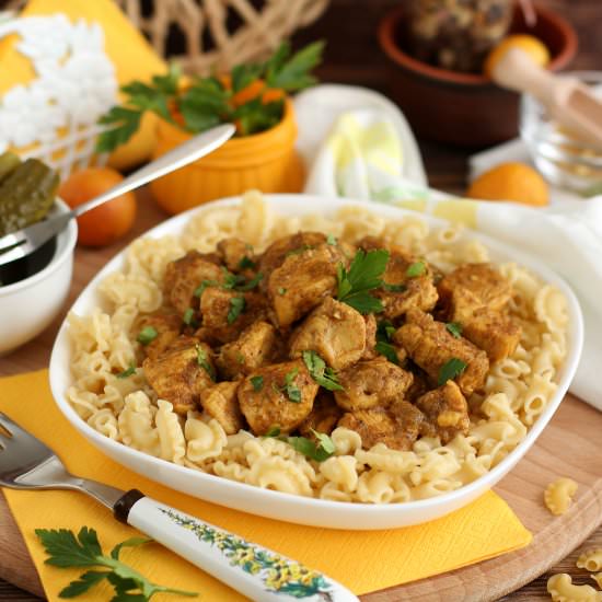 Chicken in curry sauce