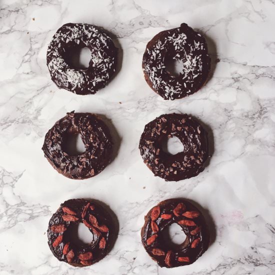 Healthy Chocolate Baked Doughnut