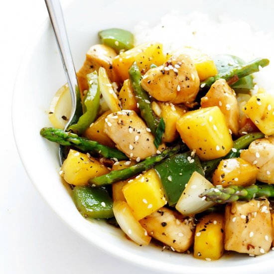 Pineapple Ginger Chicken Stir-Fry