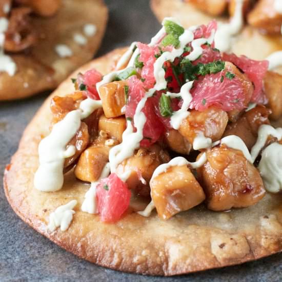 Spicy Chicken Tostadas