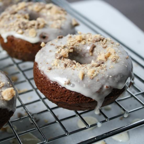 Toffee Chocolate Baked Donuts