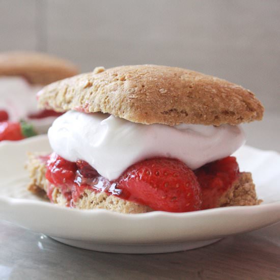 Wholewheat Strawberry Shortcakes