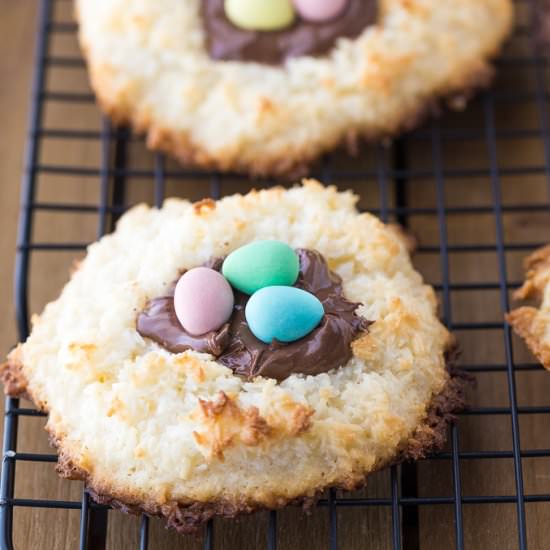 Coconut Macaroon Cookie Nests