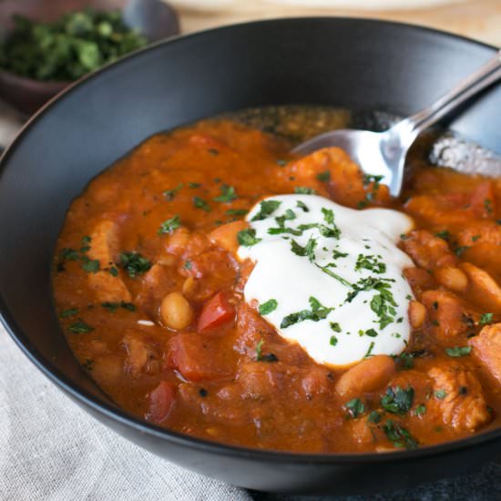 Tikka Masala Chicken Chili
