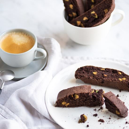 Chocolate & Pistachio Biscotti