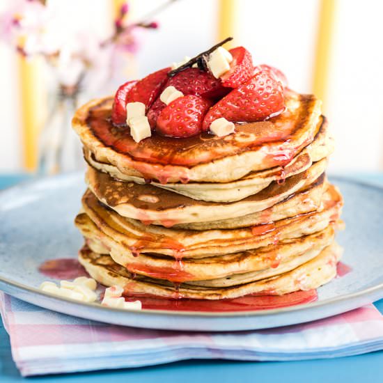 White Chocolate Pancakes