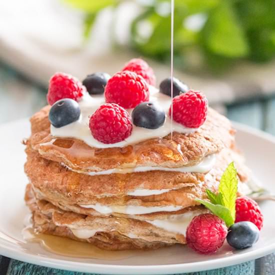 Fluffy Banana Oat Pancakes