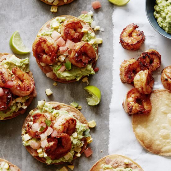 Avocado Shrimp Tostadas