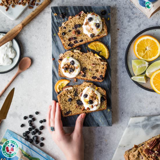 Blueberry Citrus Sour Cream Loaf