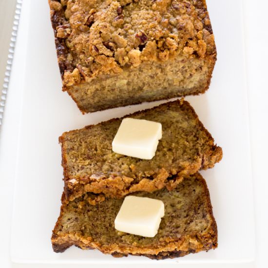 Caramel Pecan Banana Bread