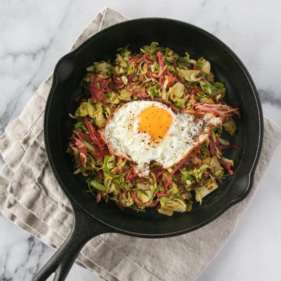 Pork and Brussels Sprouts Hash