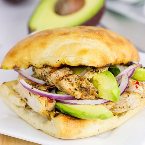 Grilled Jerk Chicken Sandwich