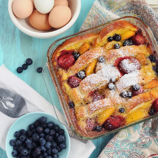 Overnight Fruity French Toast Casse