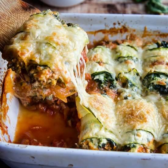 Zucchini Ricotta Manicotti