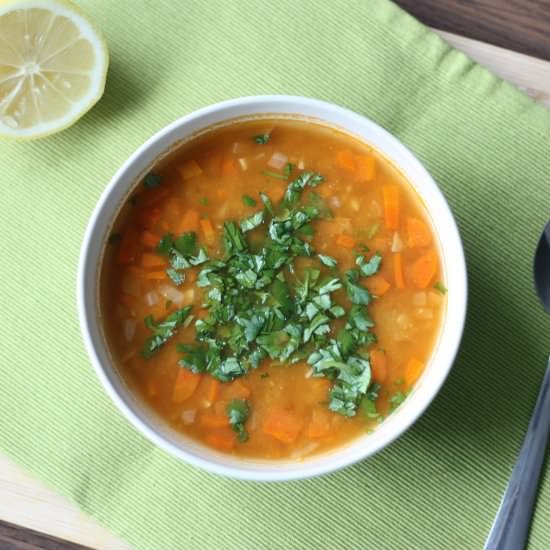 Red Lentil Soup with Lemon