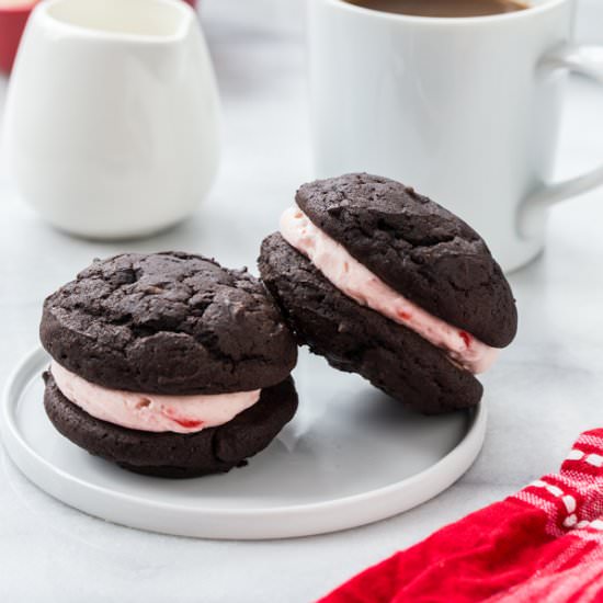 Chocolate Cherry Sandwich Cookies