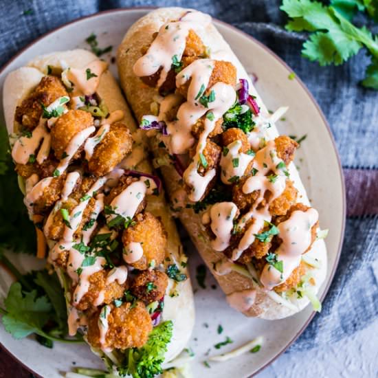 Asian Shrimp Po Boy Sandwich