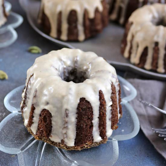 Buckwheat Banana Mini Bundt Cakes