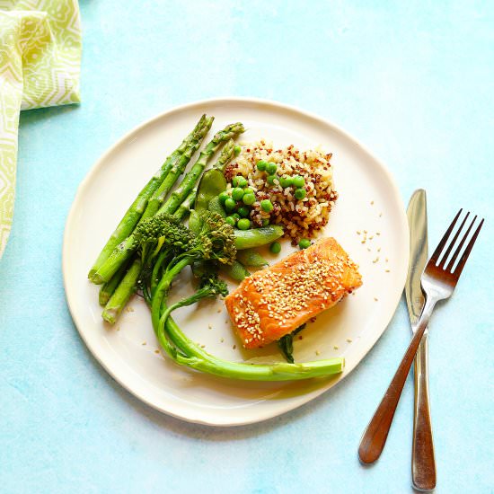 Oven Baked Salmon with Quinoa