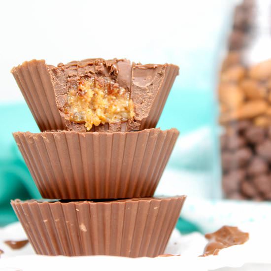 Almond Butter Cookie Dough Cups