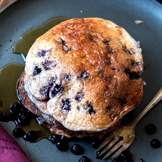 blueberry cottage cheese pancakes