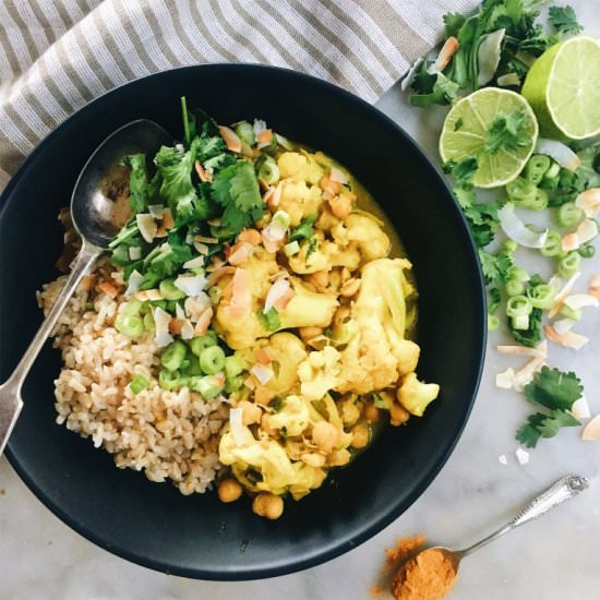 Cauliflower&Chickpea Turmeric Curry
